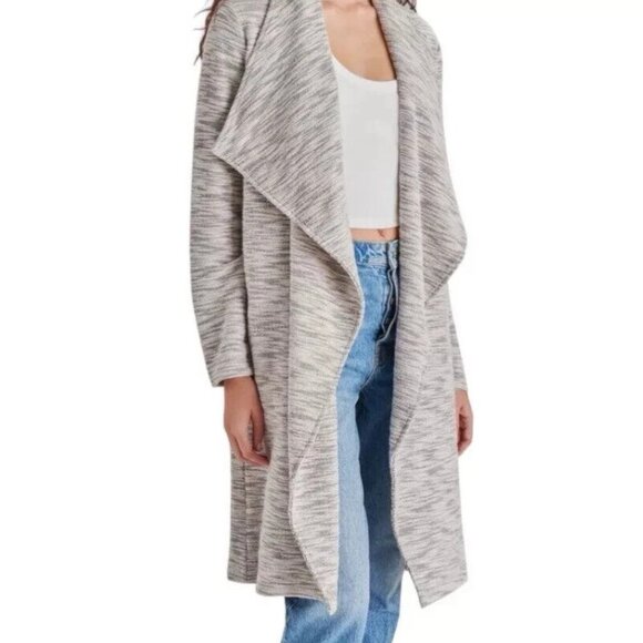 New STEVE MADDEN Duster Coat in Heathered Grey Size M NWT - Picture 1 of 9